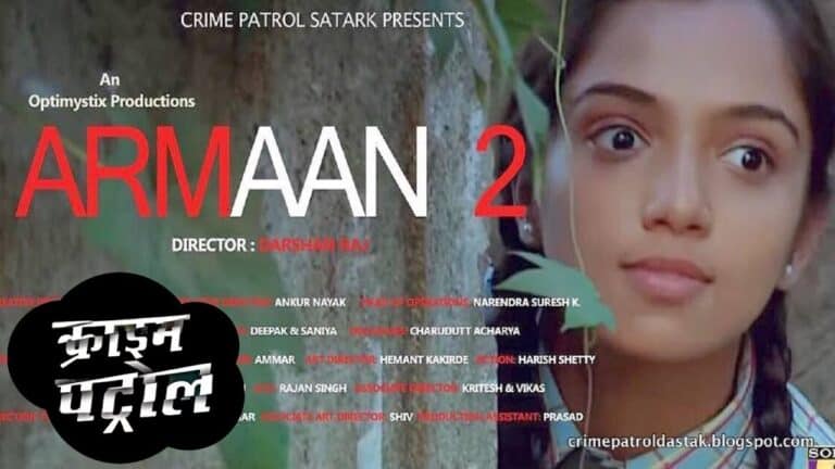 Young woman with a concerned look, standing near a tree at a crime scene.